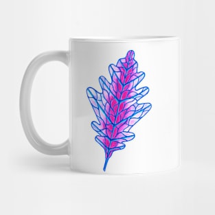 Pink Leaf Skeleton Watercolour Mug